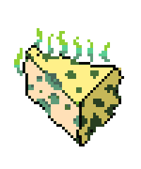 Blue Cheese Pixel Sticker by Universes creator