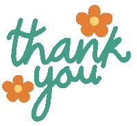 Flowers Thank You Sticker