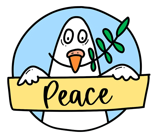 War Cartoon Sticker