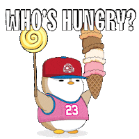 Hungry Ice Cream Sticker by Pudgy Penguins