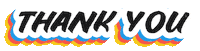 Thanks Thank You Sticker by Nueva Creative
