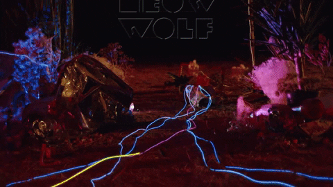meowwolf giphyupload neon vegas las vegas GIF