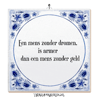 Wijsheid Dromen Sticker by Tegelspreuken.nl