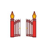 Writing Entrance Sticker by Buffi Duberman