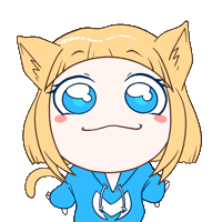 Happy Cat Girl Sticker