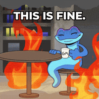 Its Fine Burn GIF by Snek