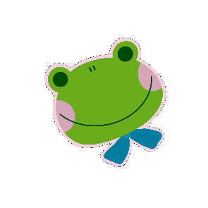 jendoodles giphyupload green frog toad Sticker