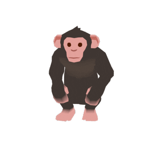 Chimpanzee Forester Sticker
