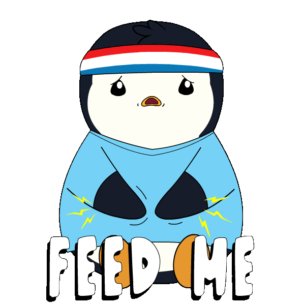 Hungry Feed Me Sticker by Pudgy Penguins