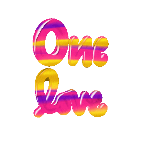 One Love Heart Sticker