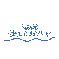 Sea Life Typography Sticker by Leaves and Clouds