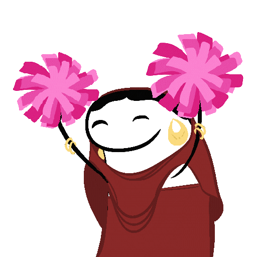 Cheerleader Toub Sticker