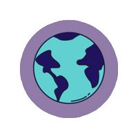 Nyc Earth Sticker by Amanda Farías