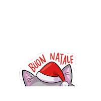 Santa Claus Cat Sticker