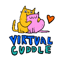 Cat Love Sticker by Franziska Höllbacher