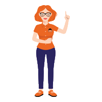 The Digi Dame Pointing Sticker