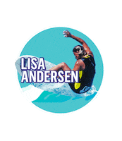 Lisa Andersen Surfing Sticker by Madman Films