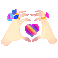 In Love Rainbow Sticker by dieter