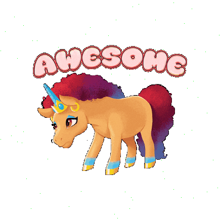 Awesome Sticker by Afro Unicorn
