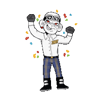 Happy Party Animal Sticker by Zhot Shop