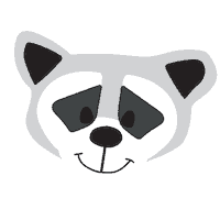 riffraffandco raccoon bandit riff raff riff raff sleep toys Sticker