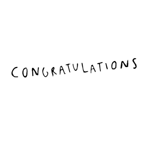 Congratulations Congrats Sticker by Andrea Caceres