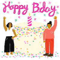 Waving Happy Birthday Sticker by Hello All