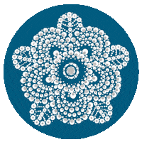 Flower Dots Sticker by Julia from DotsDesign