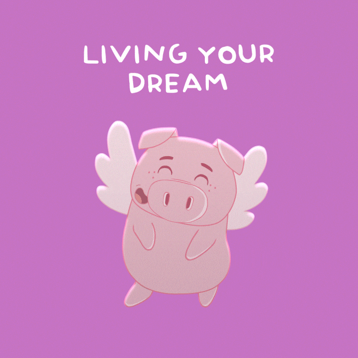 Happy Flying Pig GIF by PositivelyPigasus