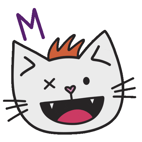 Happy Cats Sticker by Cat & Raven