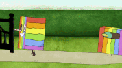 sarah & duck rainbow GIF by CBeebies Australia