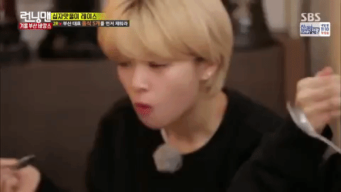 k-pop eating GIF