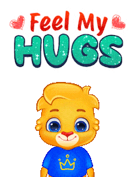 I Love You Hug Sticker by Lucas and Friends by RV AppStudios