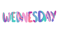 laurenamandagio wednesday days of the week pink and blue lauren amanda Sticker