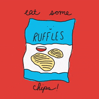 Hungry Potato Chips GIF by stickfiguregirl
