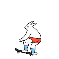 Bunny Skate Sticker