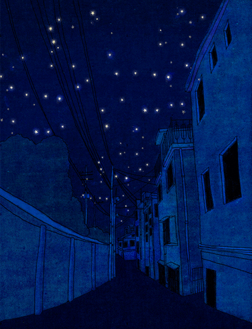 omar_corvus giphyupload noche luces barrio GIF