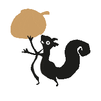 Eekhoorn Sticker by de Notenshop