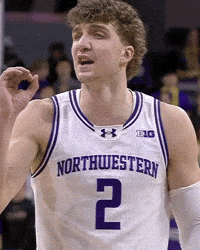 Looking Italian GIF by Northwestern Athletics