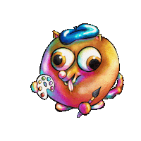 Adventures_with_Goober art rainbow artist painting Sticker