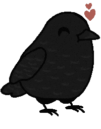 Bird Raven Sticker by mahoniemoni