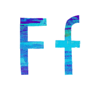 carter_higgins alphabet letters ff f Sticker
