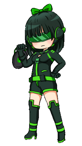 Lunime giphyupload anime girl green Sticker