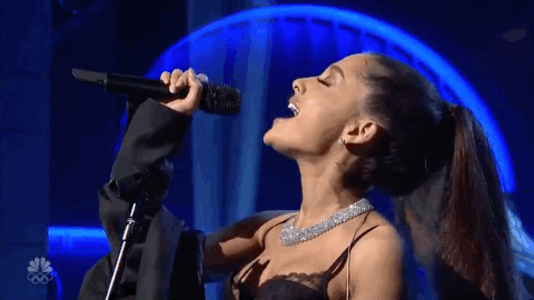 Ariana Grande Singing GIF by Saturday Night Live