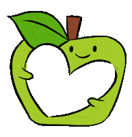 Green Apple Love Sticker by Lauren