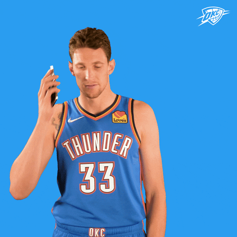 Oklahoma City Phone GIF by OKC Thunder