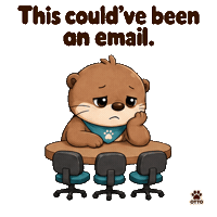 Tired Thinking Of You Sticker by Otto the Otter by GleeSpace