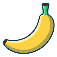 Fruit Banana Sticker by flaschenpost.de