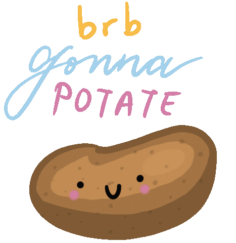 onceoverlightly sleep chill lazy potato Sticker