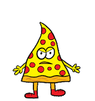 Pizza Doodle Sticker by Jon Burgerman